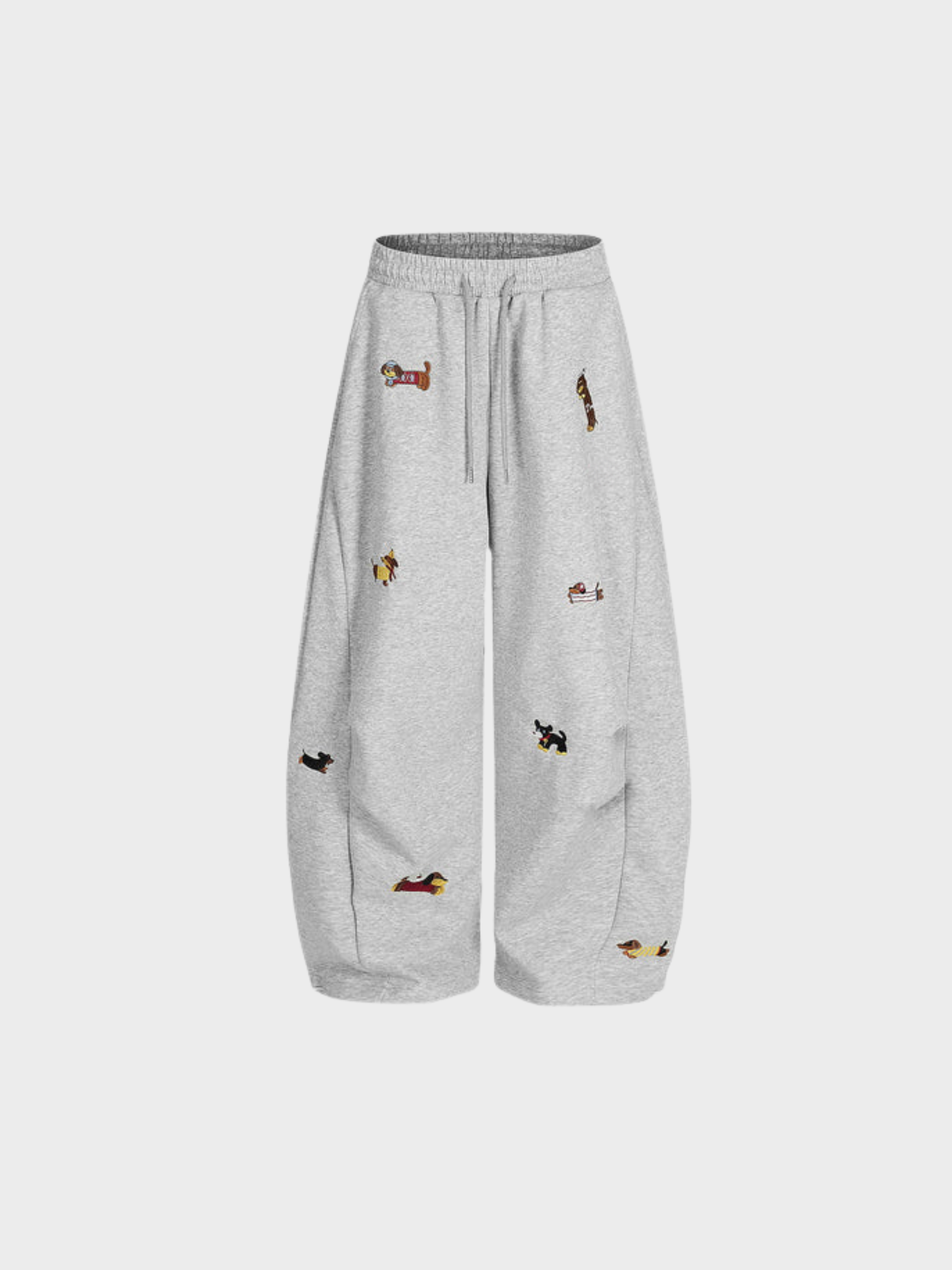 Avelony® Embroidered Pup Barrel Sweatpants