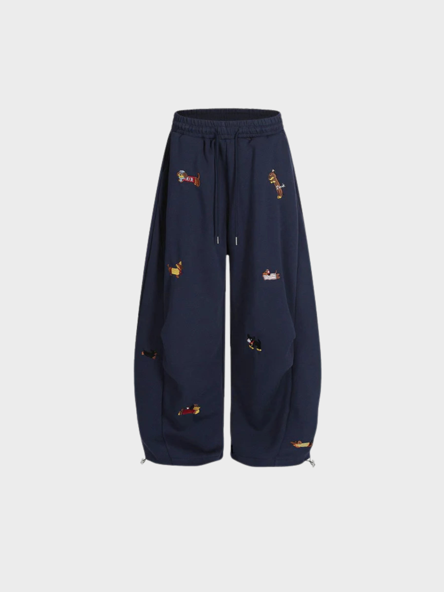 Avelony® Embroidered Pup Barrel Sweatpants