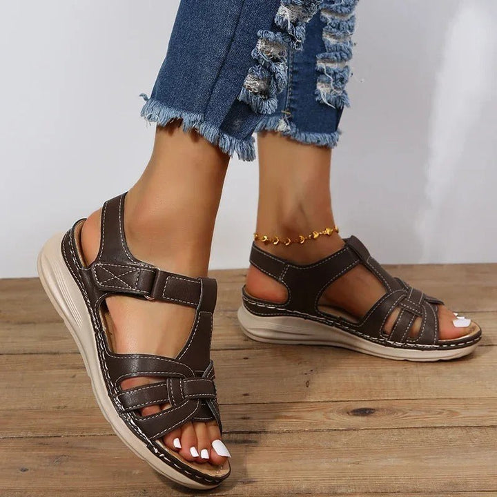 Strappy Leather Sandals — Anwen