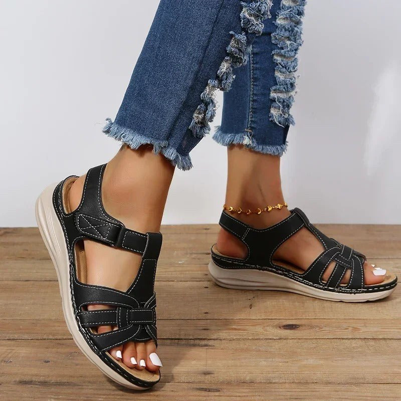 Strappy Leather Sandals — Anwen