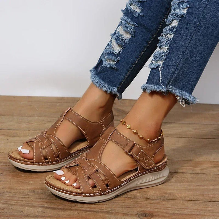 Strappy Leather Sandals — Anwen