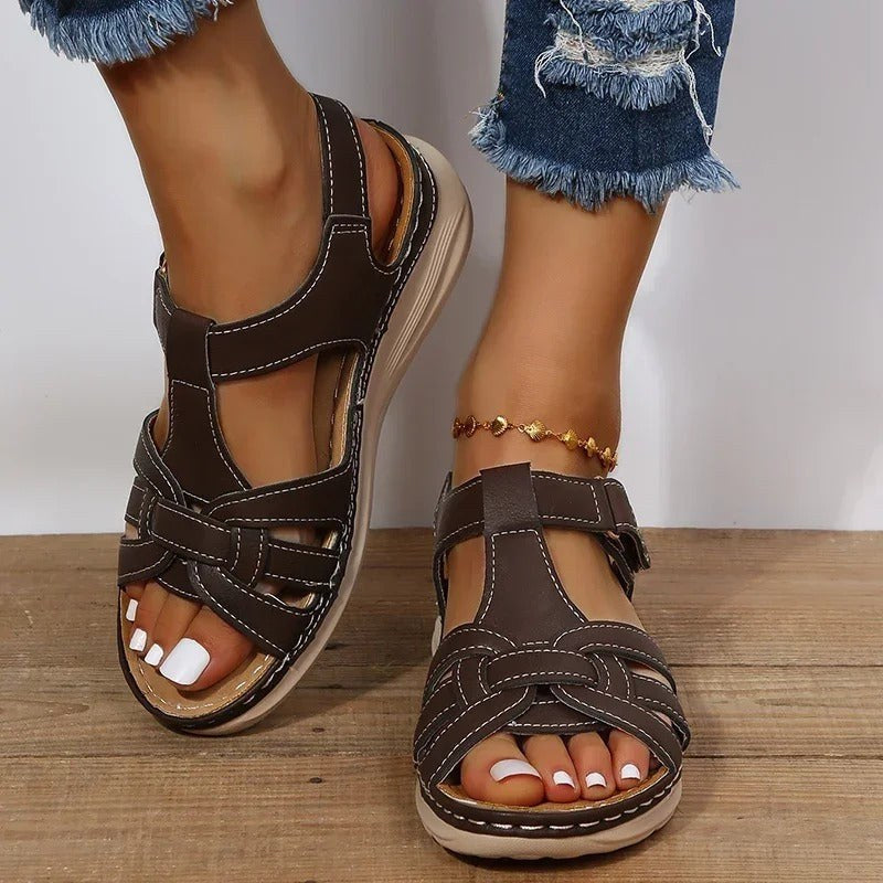 Strappy Leather Sandals — Anwen