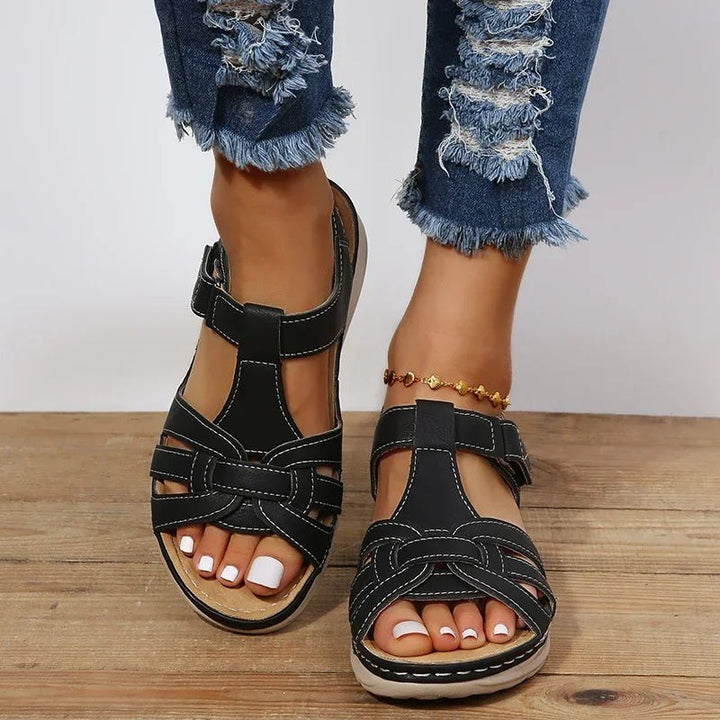 Strappy Leather Sandals — Anwen