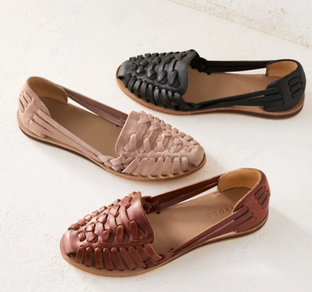 Flat Woven Sandals with Closed Toe — Bexley