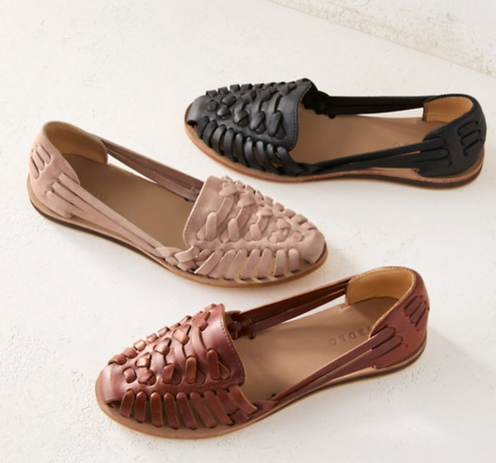 Flat Woven Sandals with Closed Toe — Bexley