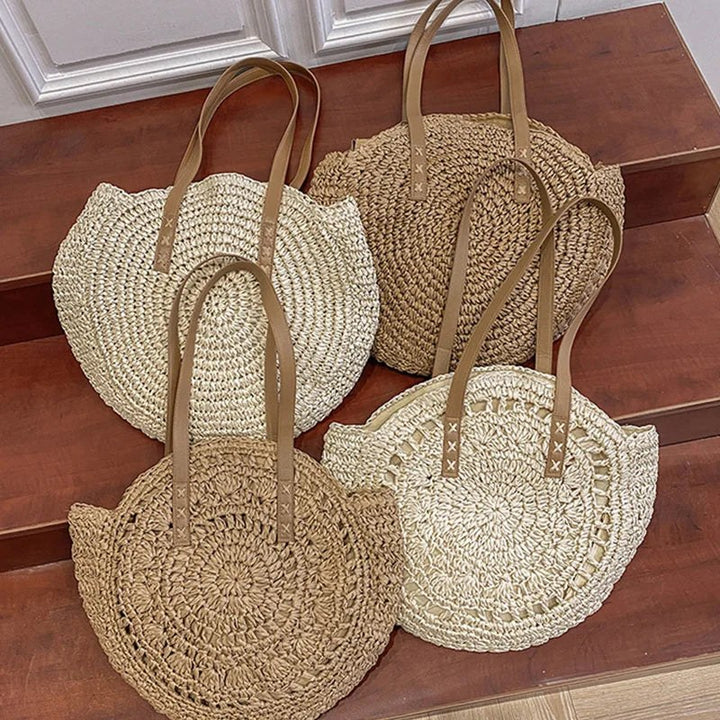 Bindi – Soft Woven Round Beach Bag for Women with Strap