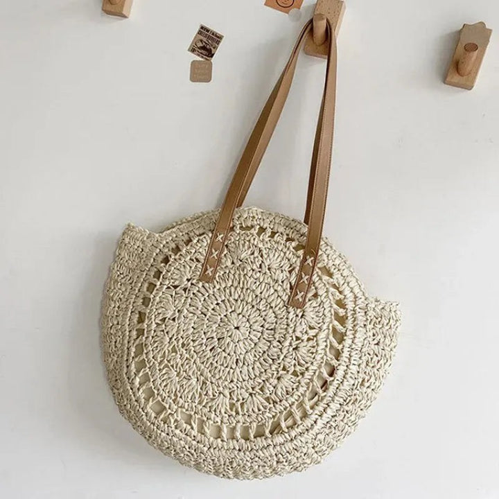 Bindi – Soft Woven Round Beach Bag for Women with Strap