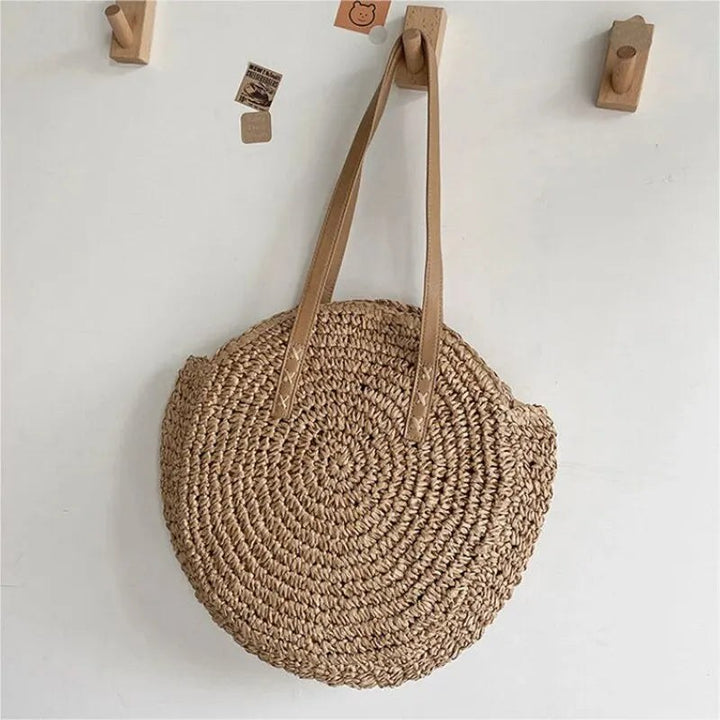 Bindi – Soft Woven Round Beach Bag for Women with Strap