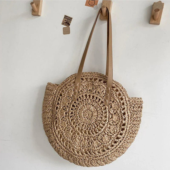 Bindi – Soft Woven Round Beach Bag for Women with Strap