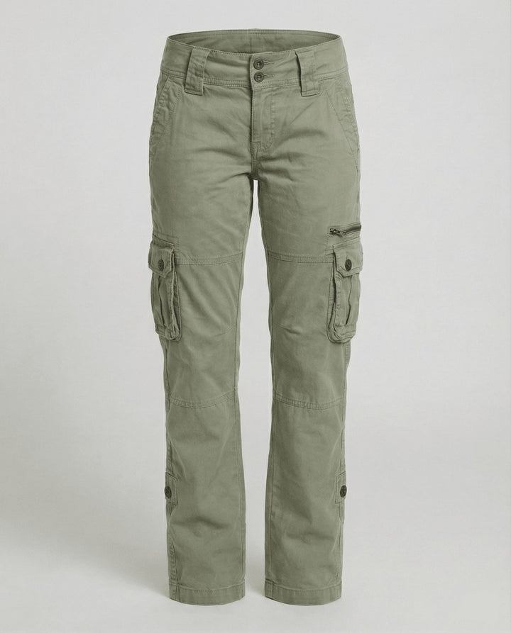 Cargo Pants with Side Pockets in green