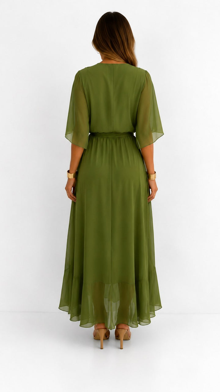 Saskia — Chiffon Wrap Maxi Dress for Women