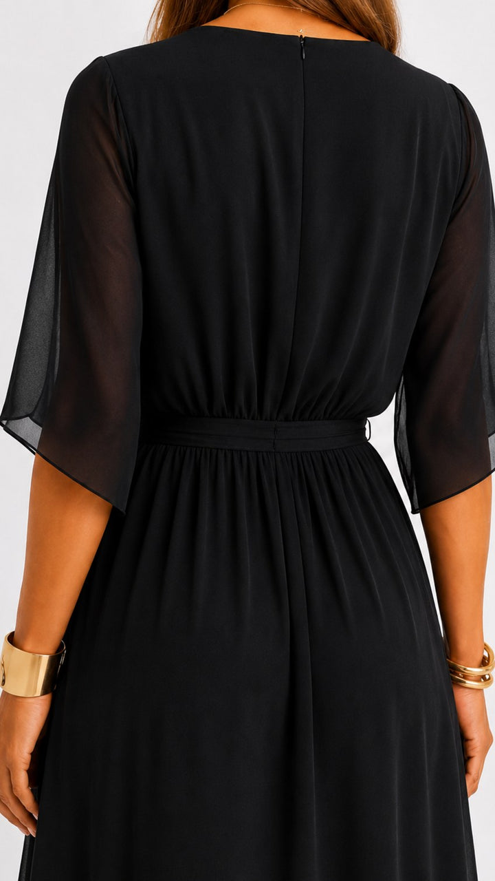 Saskia — Chiffon Wrap Maxi Dress for Women