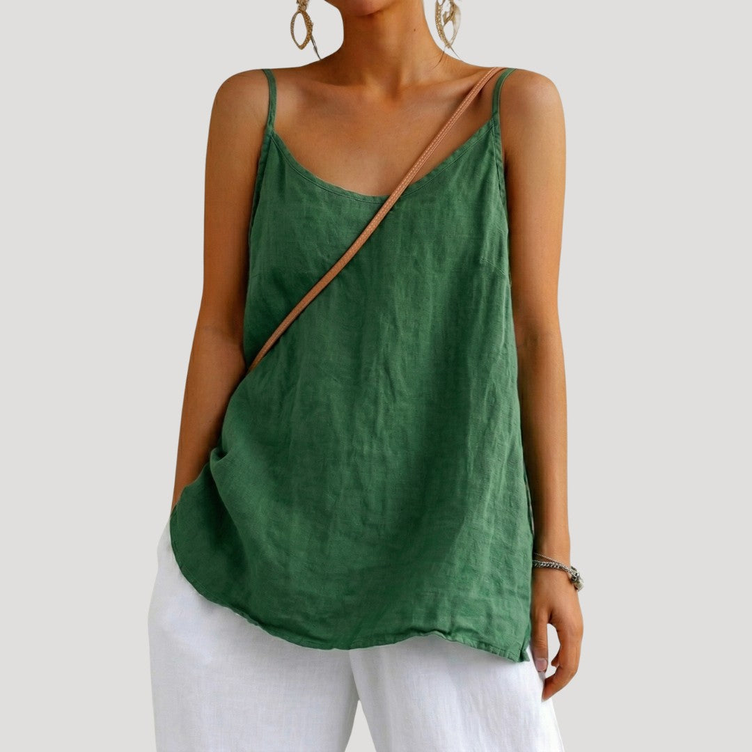 Flowy Cami Top for Summer in green