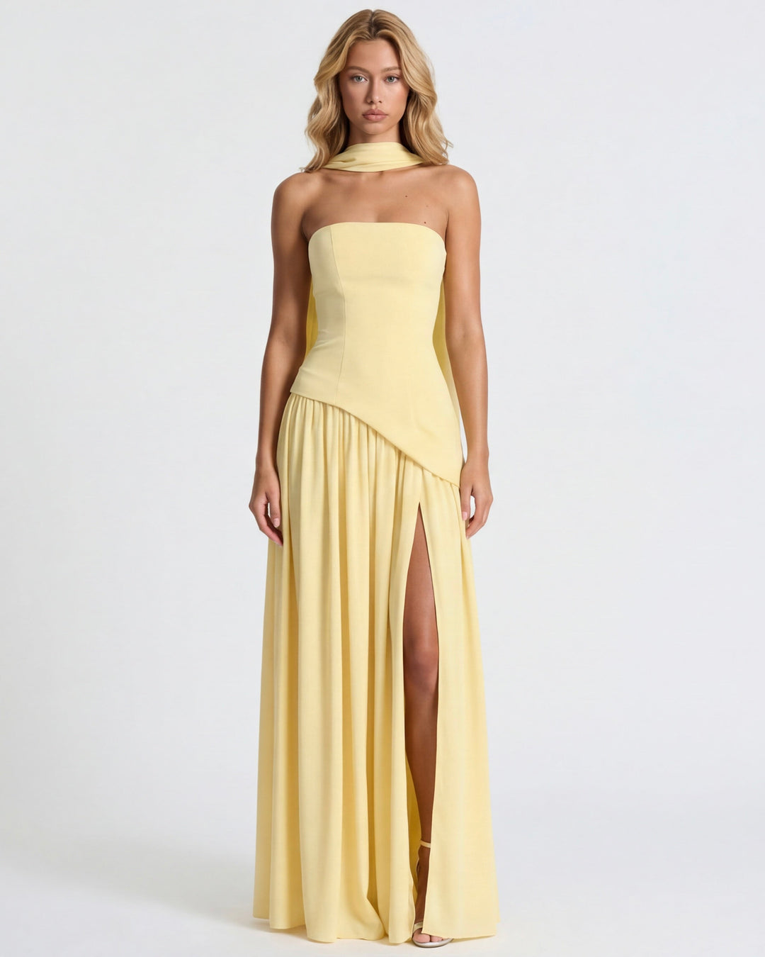 Nova — Draped Summer Maxi Dress for Women