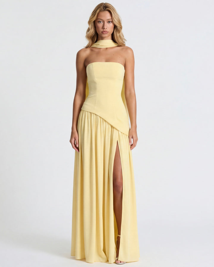 Nova — Draped Summer Maxi Dress for Women