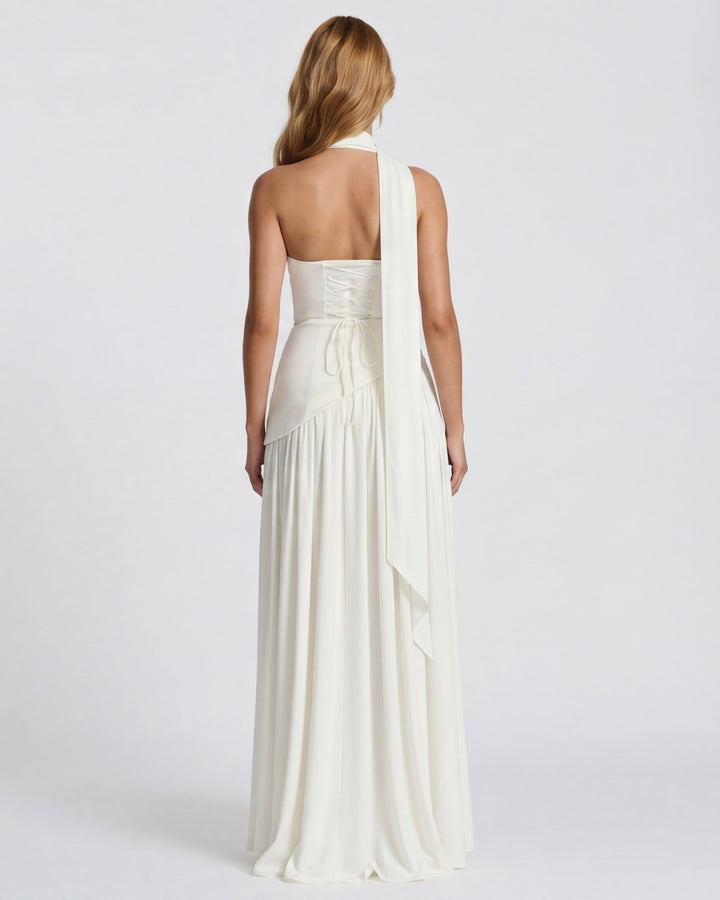 Nova — Draped Summer Maxi Dress for Women