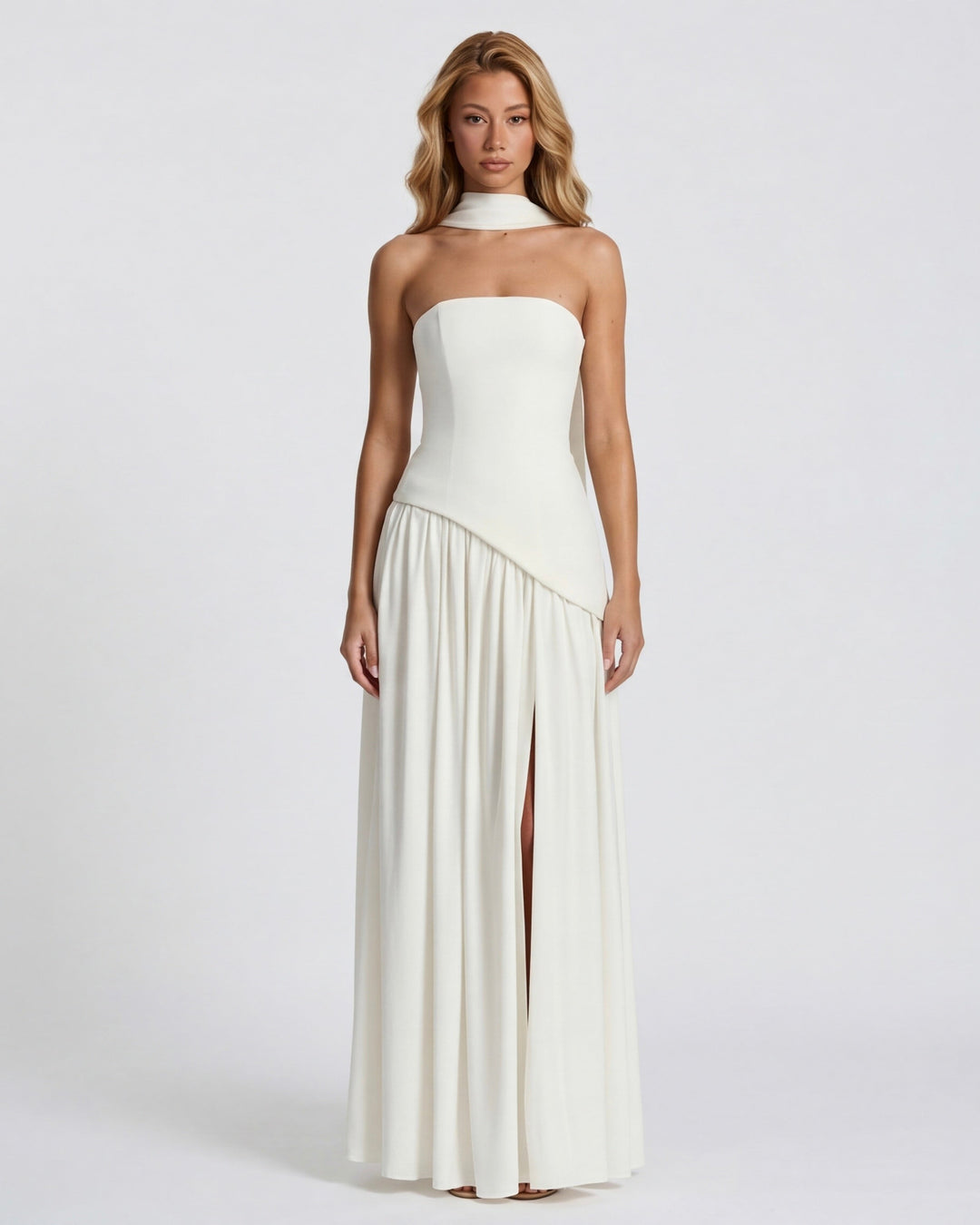 Nova — Draped Summer Maxi Dress for Women