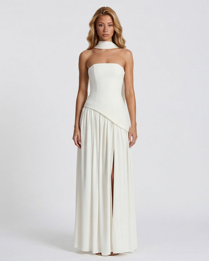 Nova — Draped Summer Maxi Dress for Women