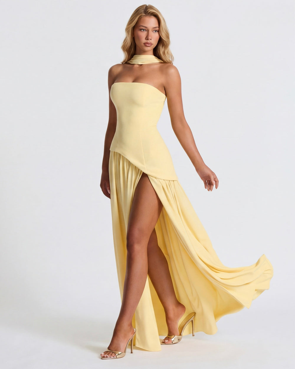 Nova — Draped Summer Maxi Dress for Women