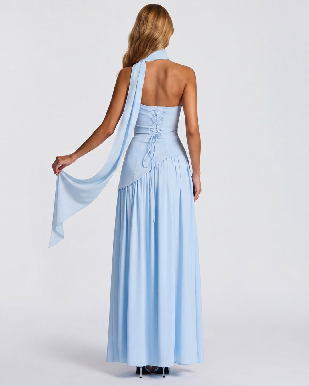 Nova — Draped Summer Maxi Dress for Women
