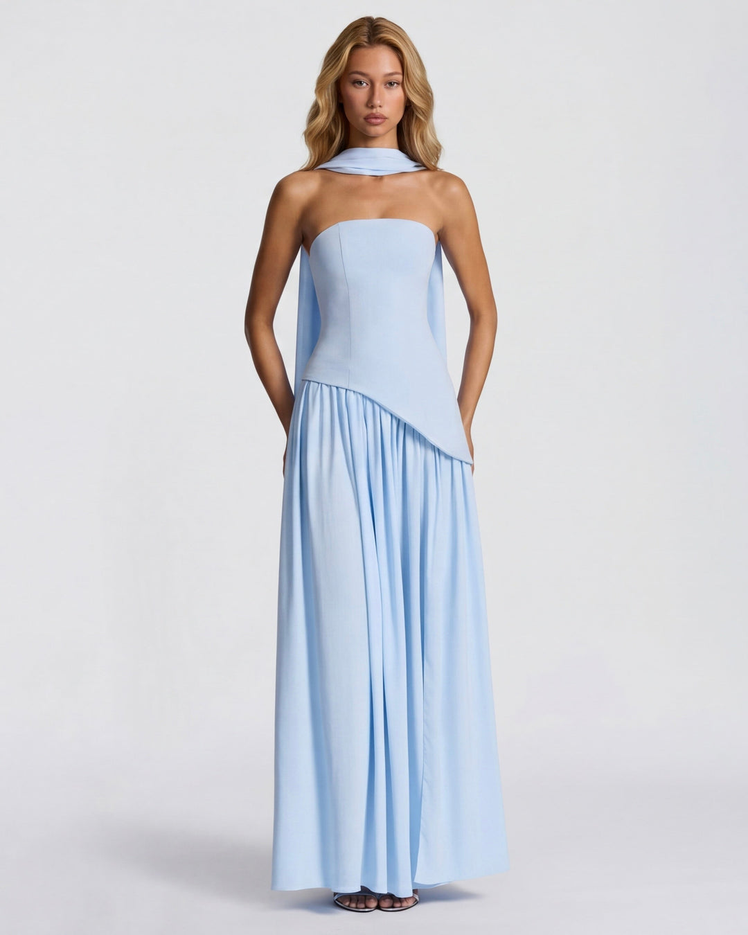 Nova — Draped Summer Maxi Dress for Women