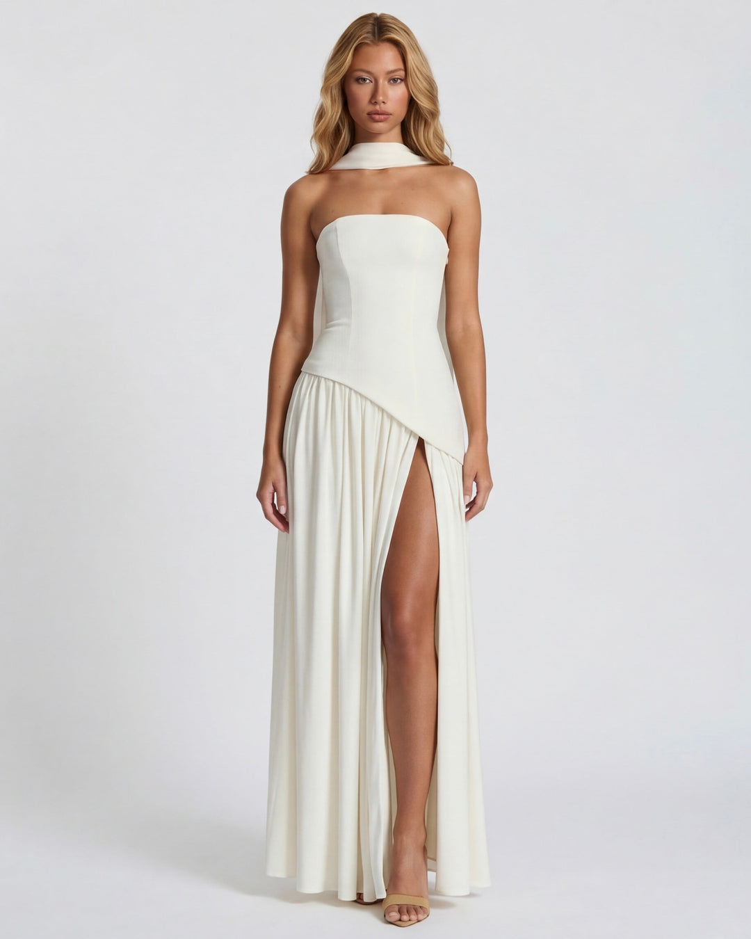 Nova — Draped Summer Maxi Dress for Women