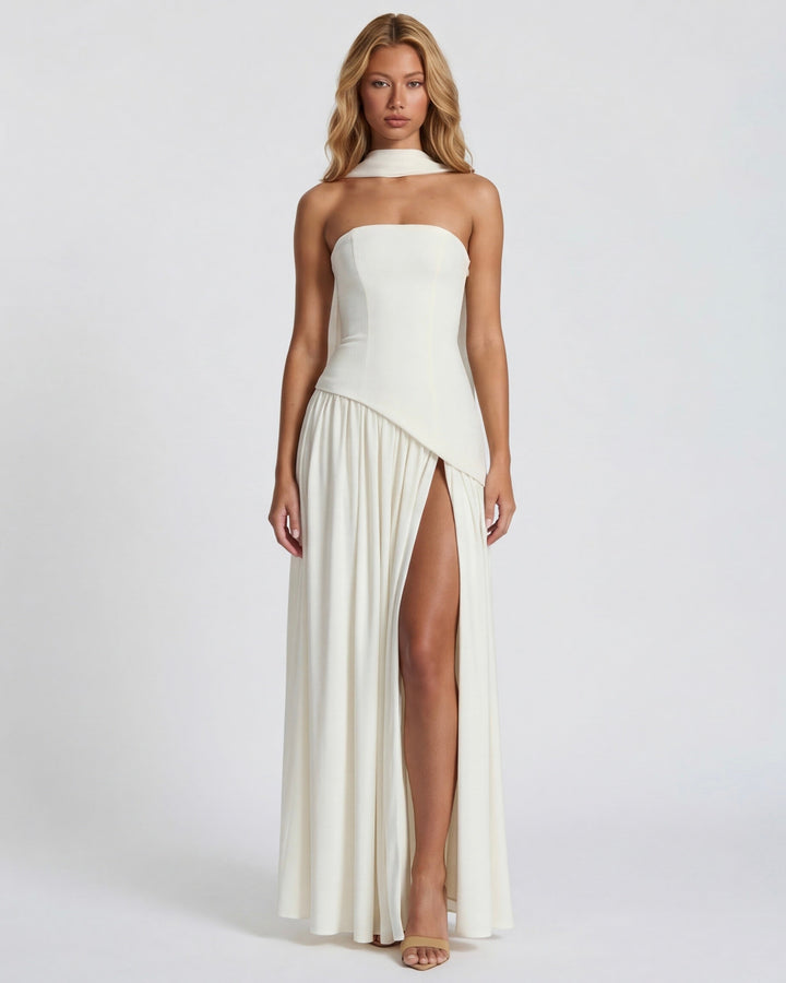 Nova — Draped Summer Maxi Dress for Women