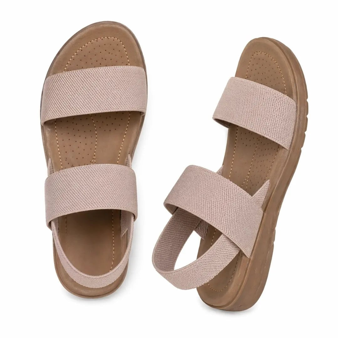 Flat Sandals with Double Elastic Straps — Emberly