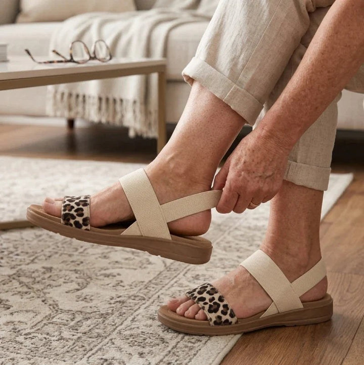 Flat Sandals with Double Elastic Straps — Emberly