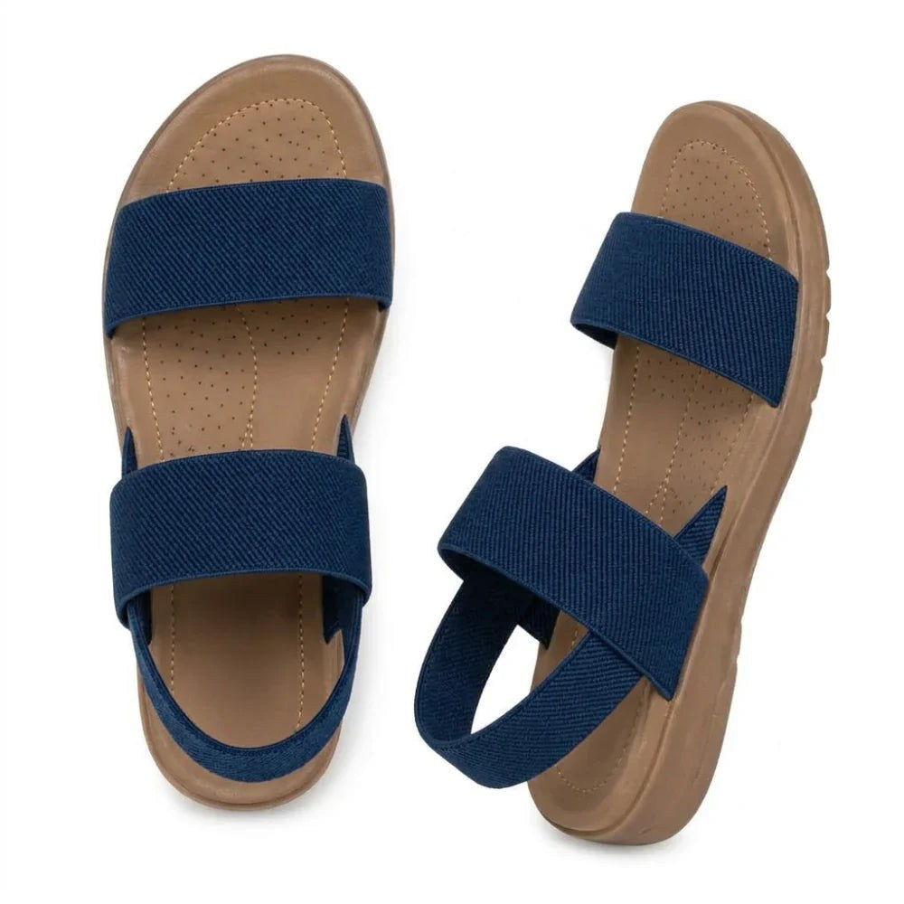 Flat Sandals with Double Elastic Straps — Emberly