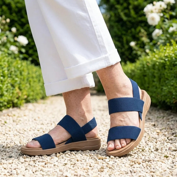 Flat Sandals with Double Elastic Straps — Emberly