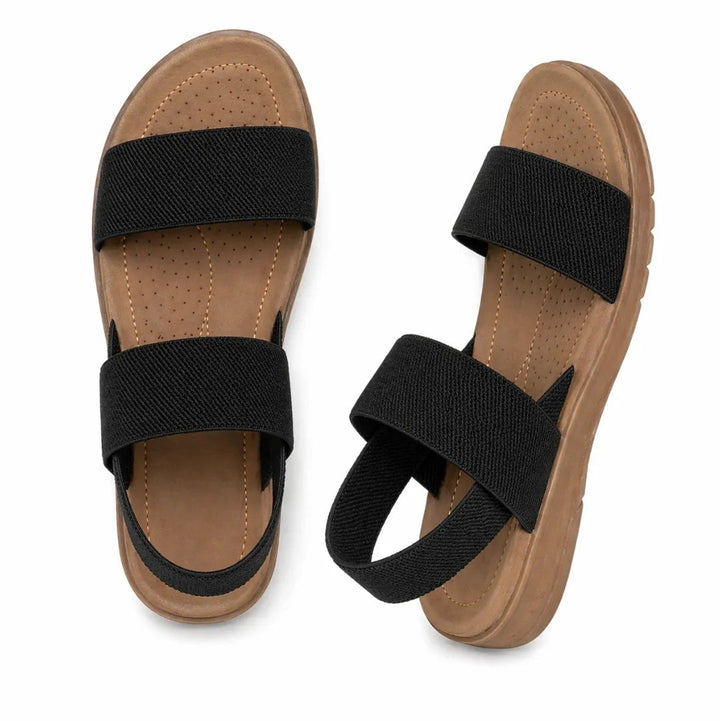 Flat Sandals with Double Elastic Straps — Emberly