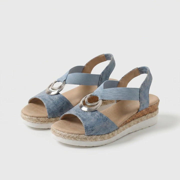 Wedge Sandals with Ring Detail — Fleur