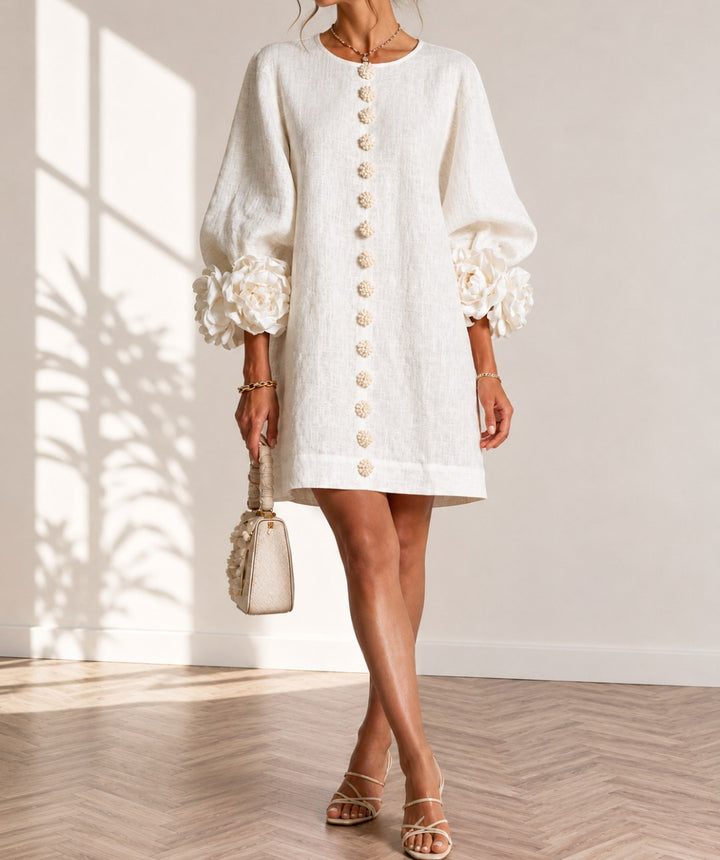 Beatrix — Floral Puff Sleeve Mini Dress for Women