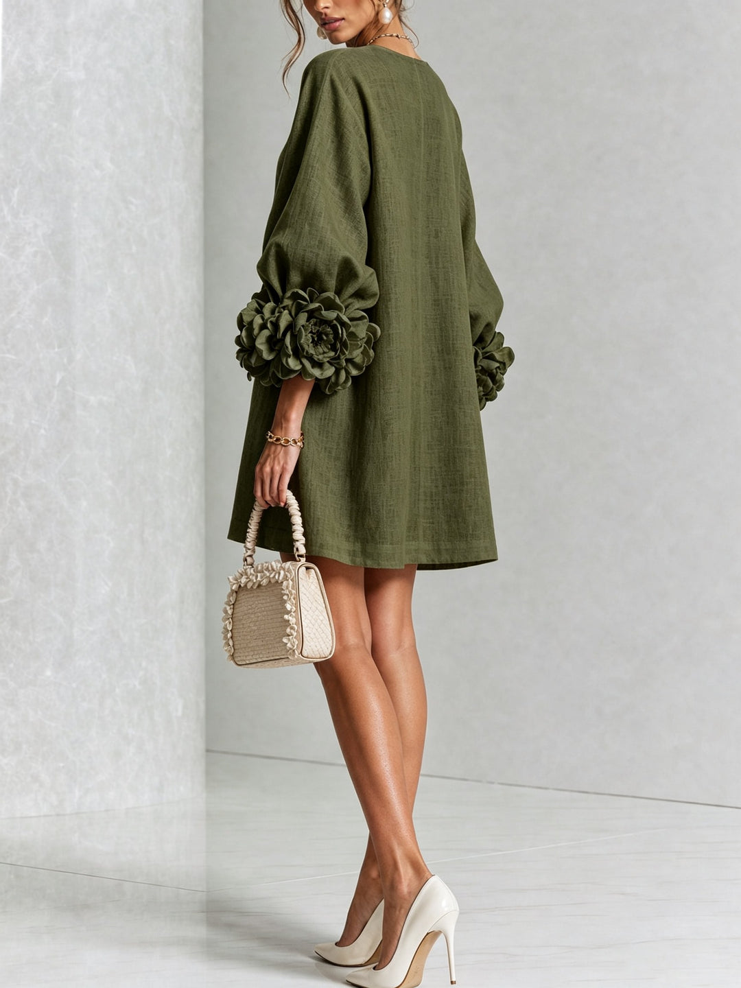 Beatrix — Floral Puff Sleeve Mini Dress for Women