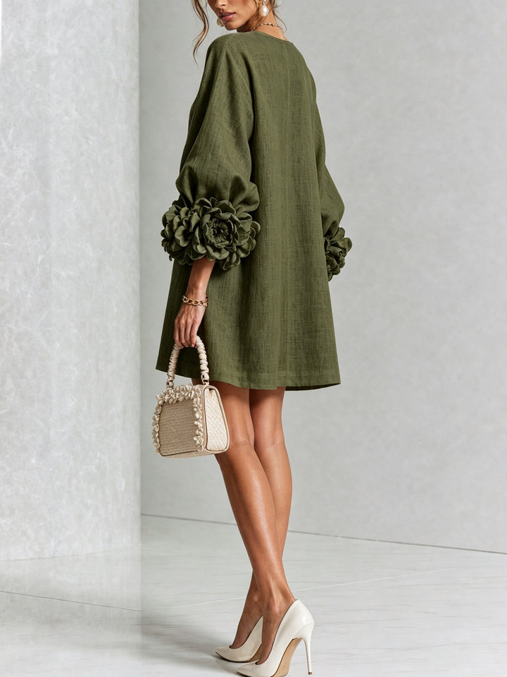Beatrix — Floral Puff Sleeve Mini Dress for Women