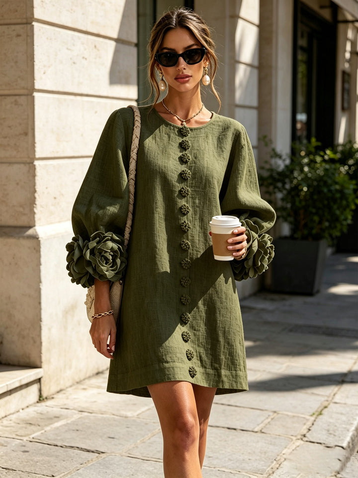 Beatrix — Floral Puff Sleeve Mini Dress for Women