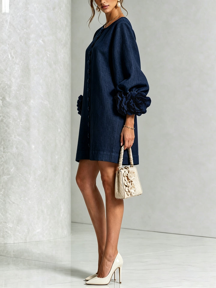 Beatrix — Floral Puff Sleeve Mini Dress for Women