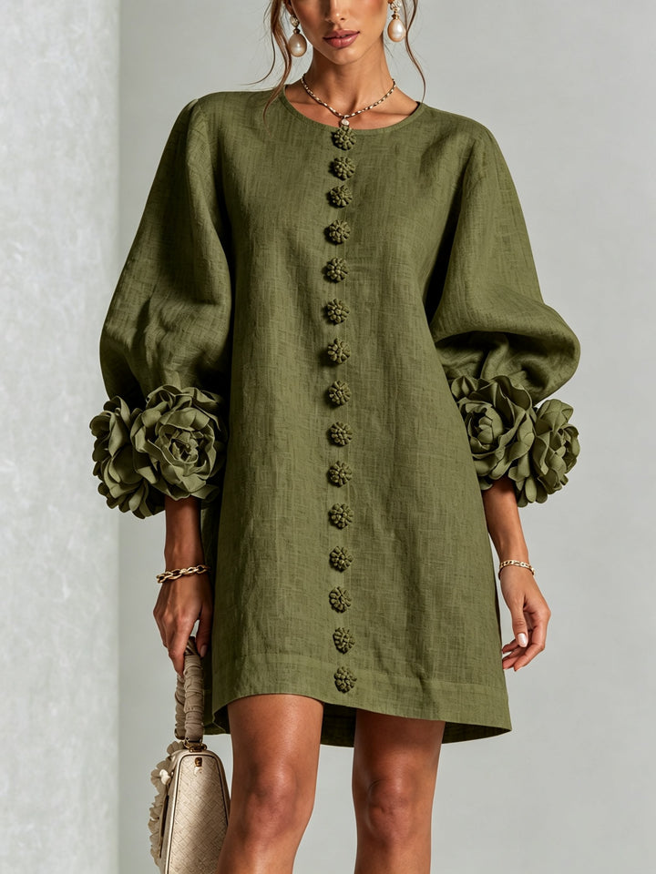 Beatrix — Floral Puff Sleeve Mini Dress for Women