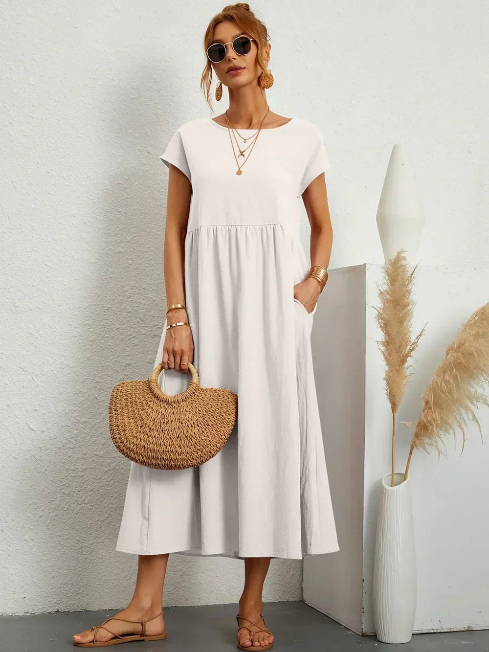 Ruby — Flowing Midi Dress for Women