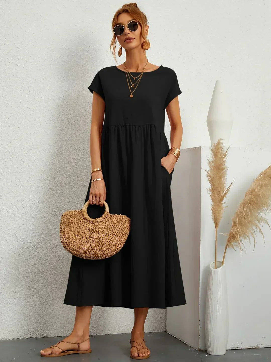Ruby — Flowing Midi Dress for Women
