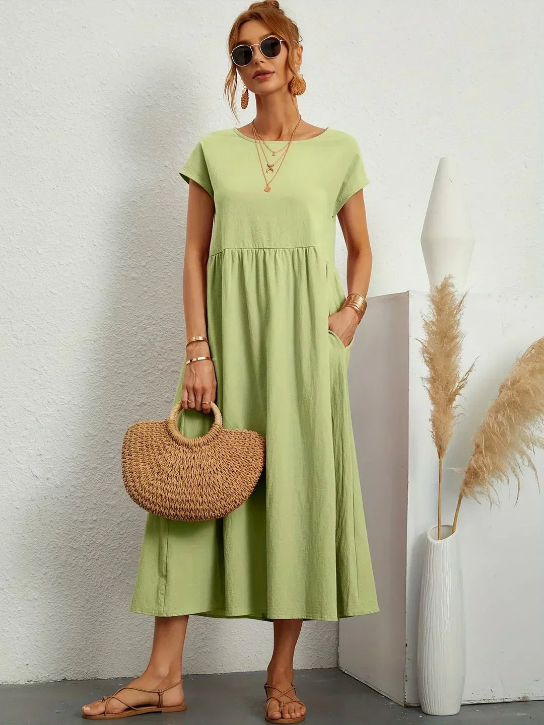 Ruby — Flowing Midi Dress for Women
