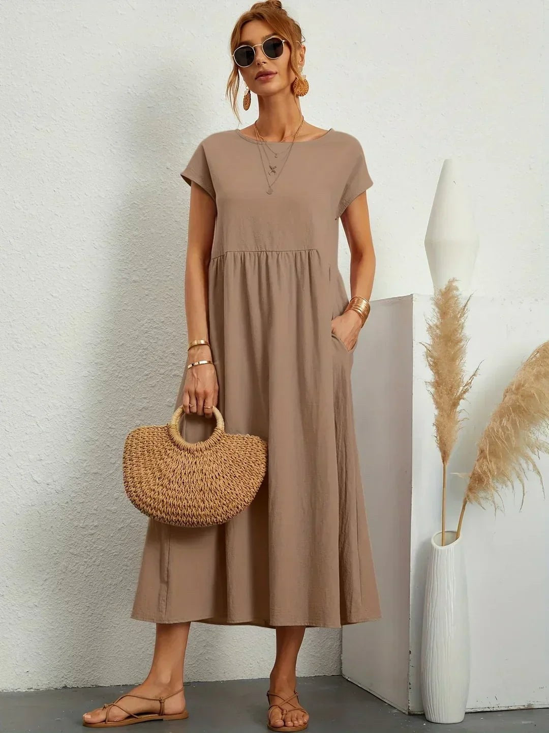 Ruby — Flowing Midi Dress for Women