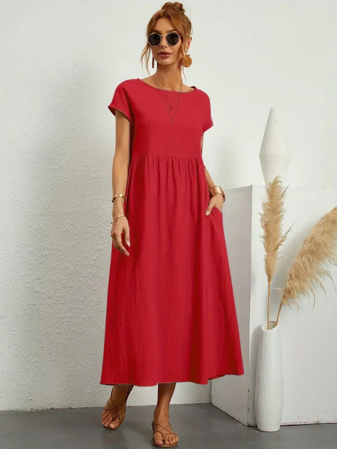 Ruby — Flowing Midi Dress for Women