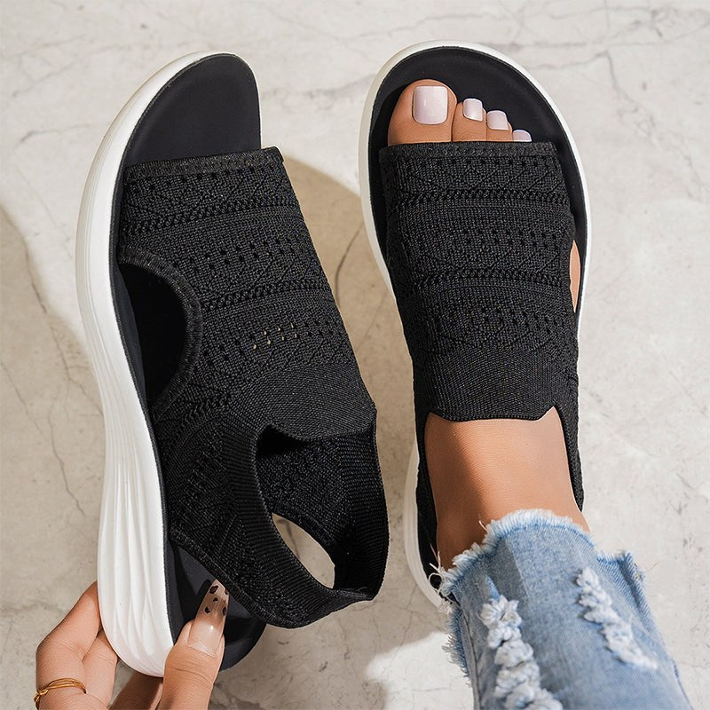 Knit Platform Sandals — Frida