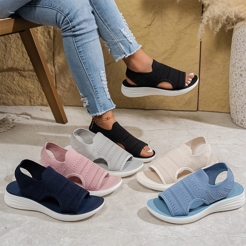 Knit Platform Sandals — Frida