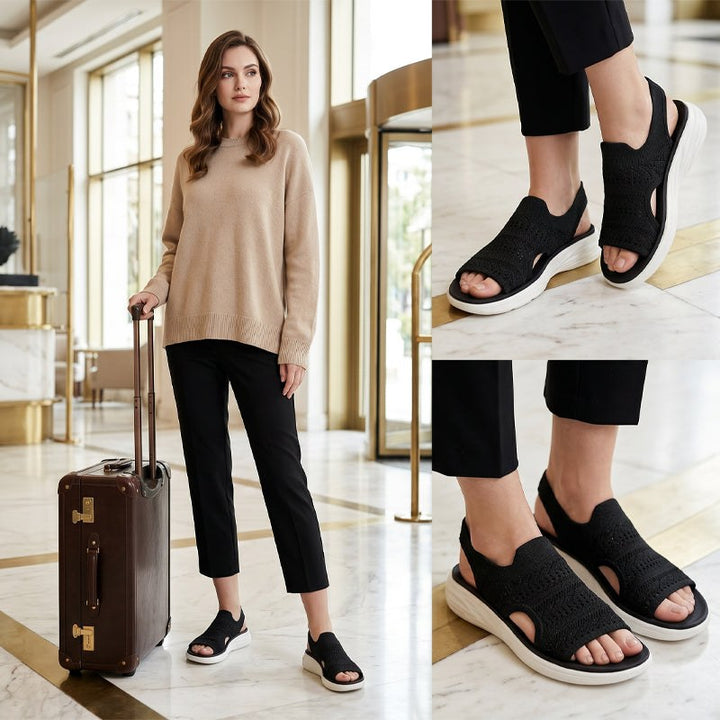 Knit Platform Sandals — Frida