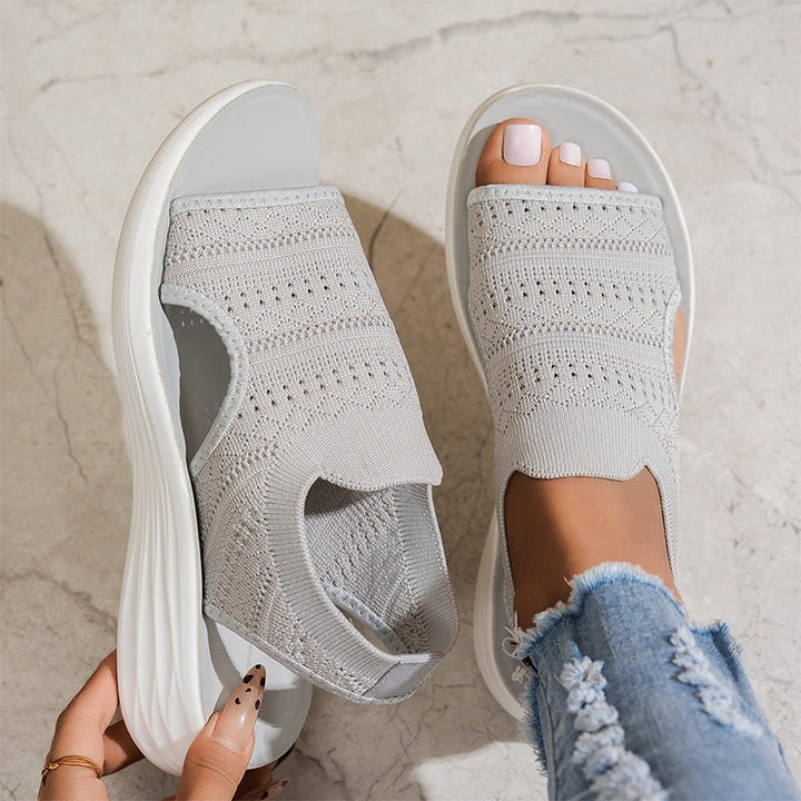 Knit Platform Sandals — Frida