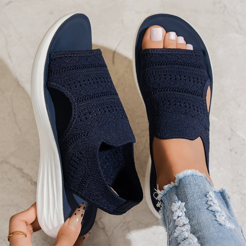 Knit Platform Sandals — Frida