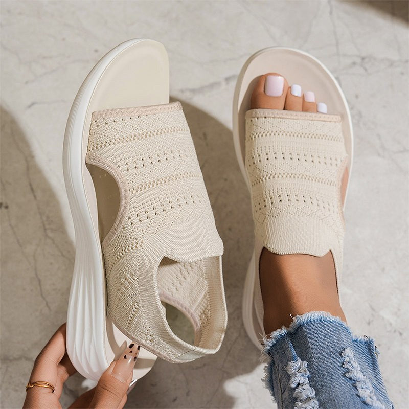 Knit Platform Sandals — Frida